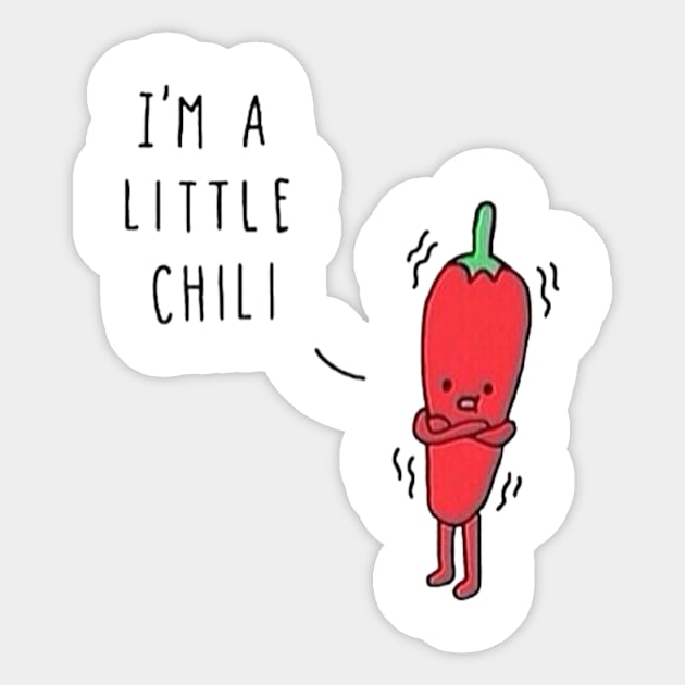 I'm a little chili Sticker by BrechtVdS